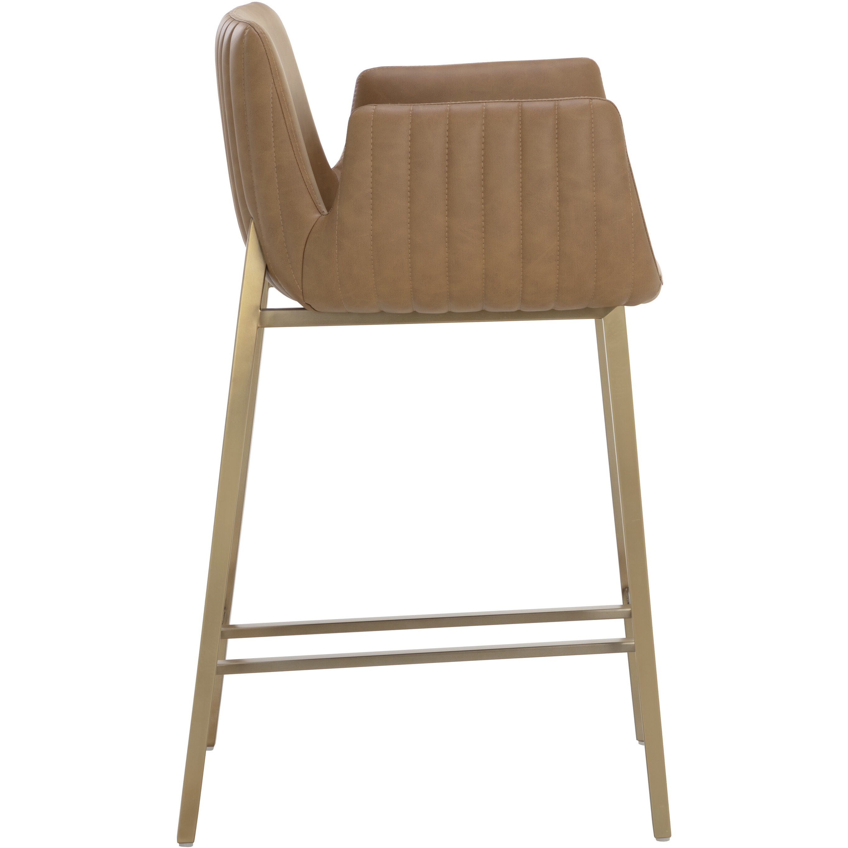 Lucano 36.5 inch Milliken Cognac Counter Stool